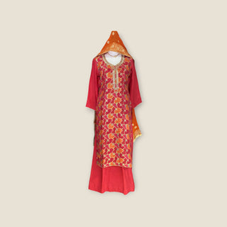 Banarasi Silk Red Salwar Suit