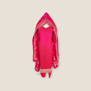 Banarasi Silk Red Salwar Suit