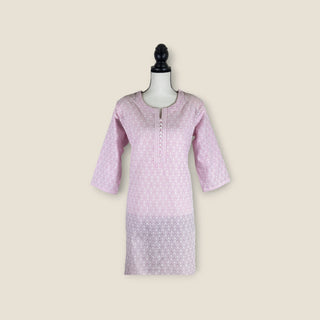 Lakhnavi cotton Kurti in pastel shades