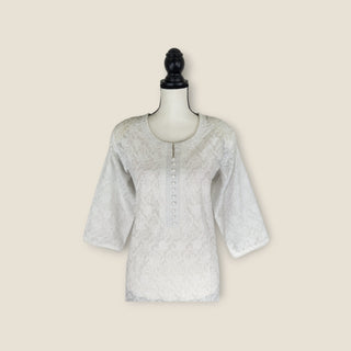 white summer kurti