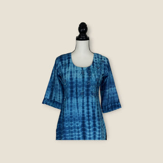 Shibori silk kurta