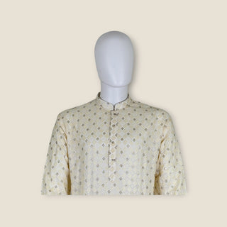 Men's Cream Viscose Kurta