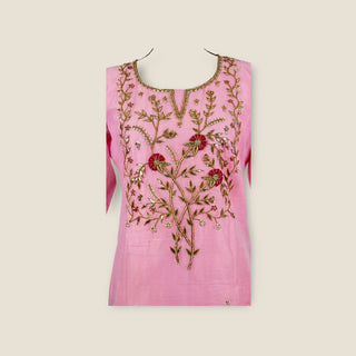 Gotta-patti pink kurti