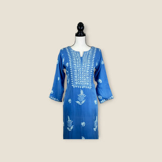 GULABUTI lakhnavi kurti set blue