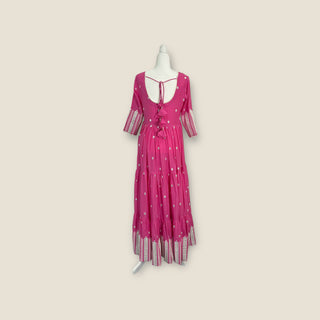 Mulmul Pink Anarkali Suit