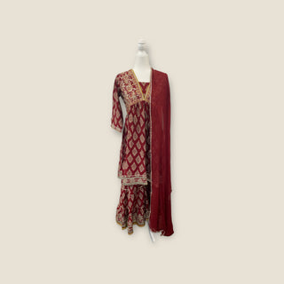 Modal Silk Red Suit